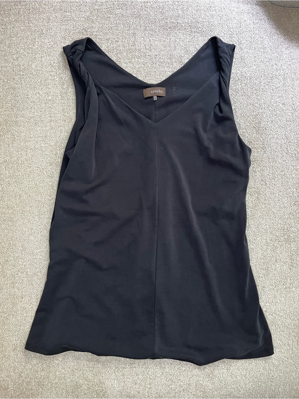 crosby. Black V-Neck Sleeveless Tank Top